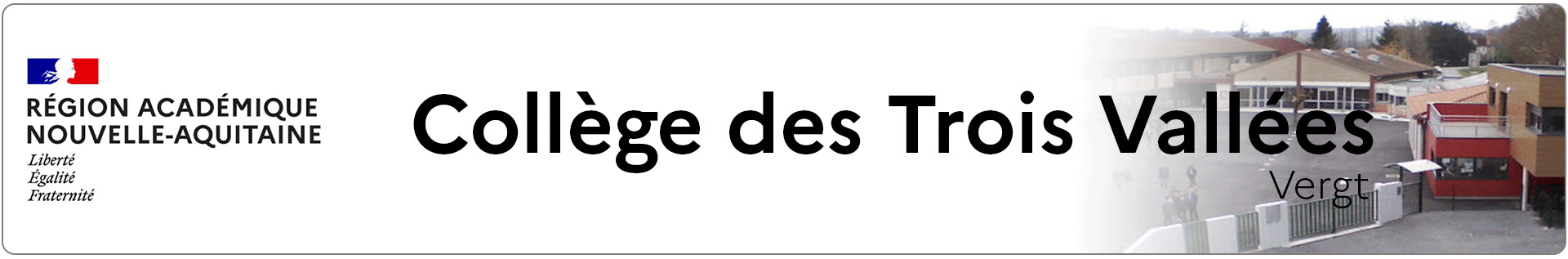 Bannière Nouvelle Acquitaine - Collège des Trois Vallées - Vergt