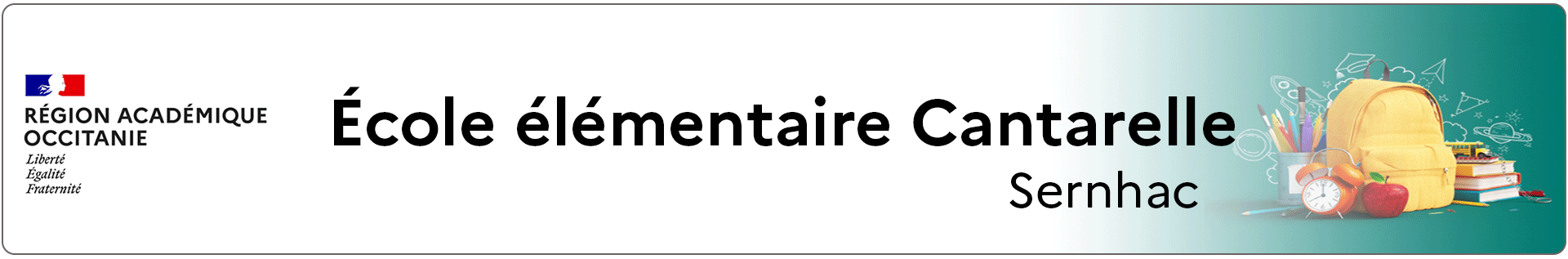 Bannière Occitanie - École élémentaire Cantarelle - Sernhac