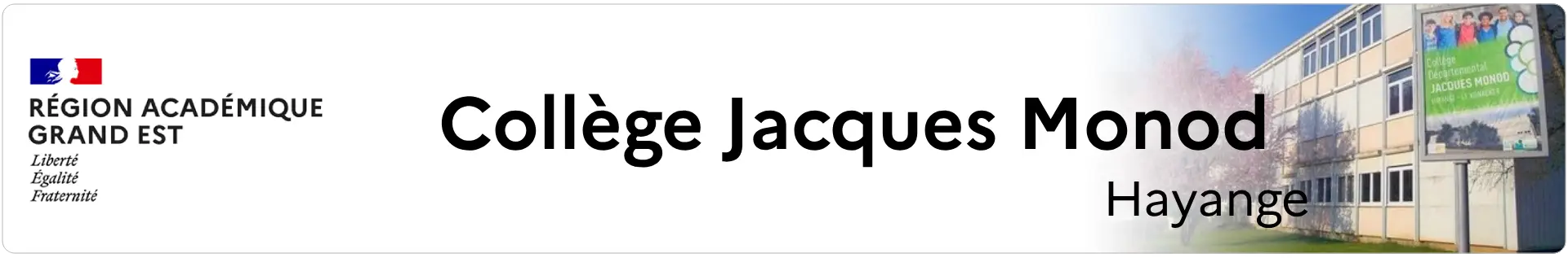 Bannière Grand-Est - Collège Jacques Monod - Hayange