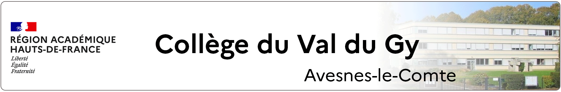 Bannière Hauts-de-France - Collège du Val du Gy - Avesnes-le-Comte