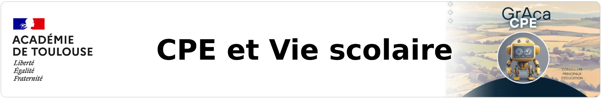 Bannière CPE et Vie scolaire – Académie de Toulouse