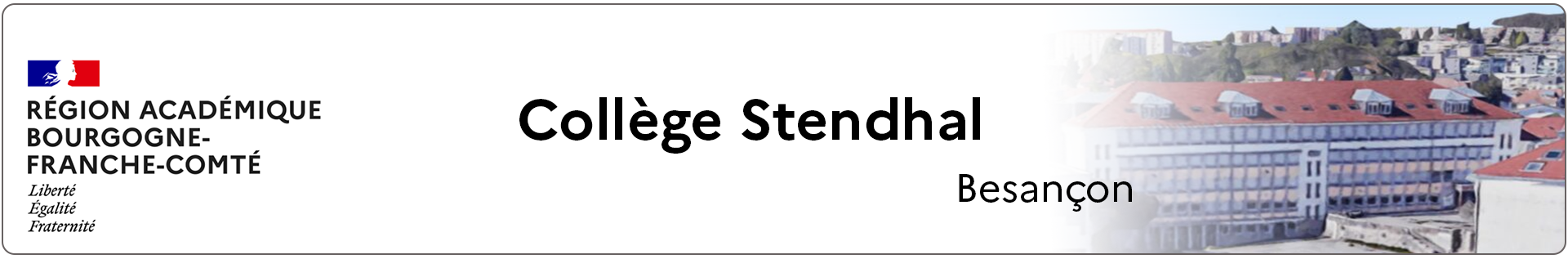 Bannière Bourgogne-Franche-Comté - collège Stendhal - Besançon