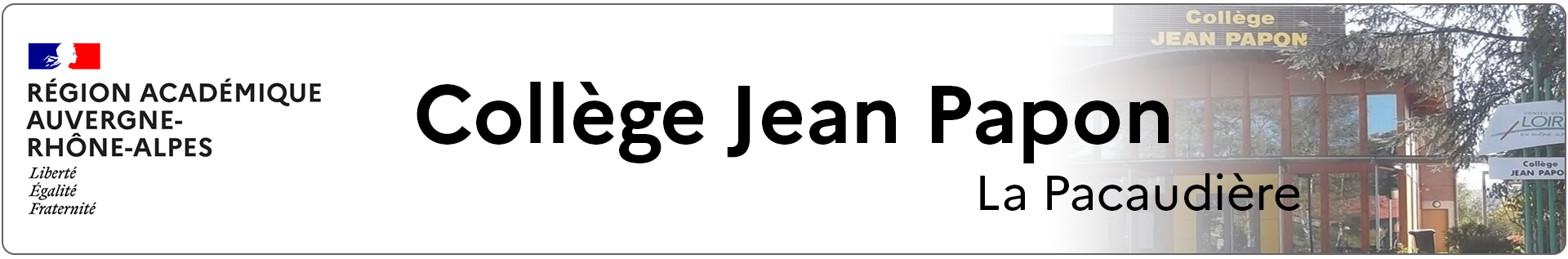 Bannière Auvergne-Rhône-Alpes -Collège Jean Papon - La Pacaudière