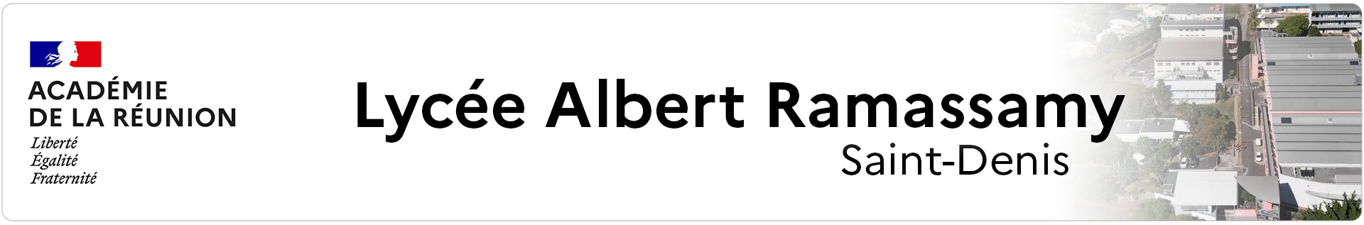 Bannière La Réunion - Lycée Albert Ramassamy - Saint-Denis