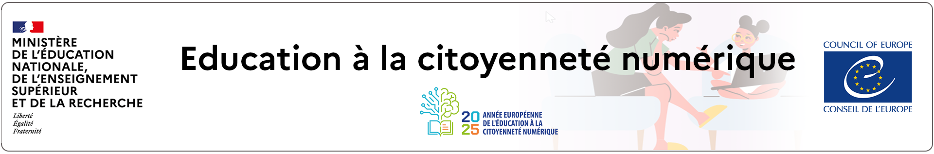 Bannière Education à la citoyenneté numérique - Conseil de l'Europe