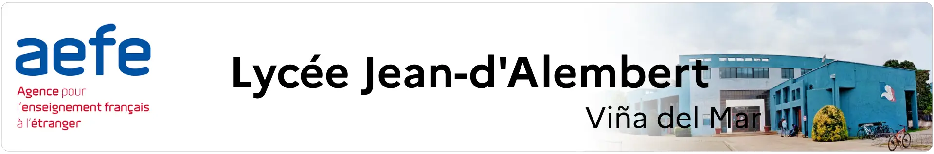 Bannière AEFE – Lycée Jean d’Alembert – Viña del Mar