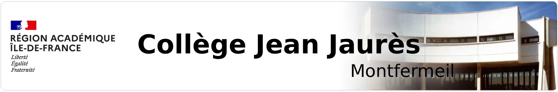 Bannière Île de France - Collège Jean Jaurès - Montfermeil