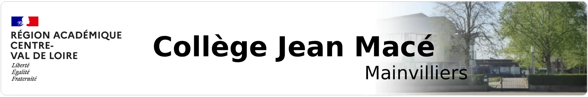 Bannière Centre-Val-de-Loire - Collège Jean Macé - Mainvilliers