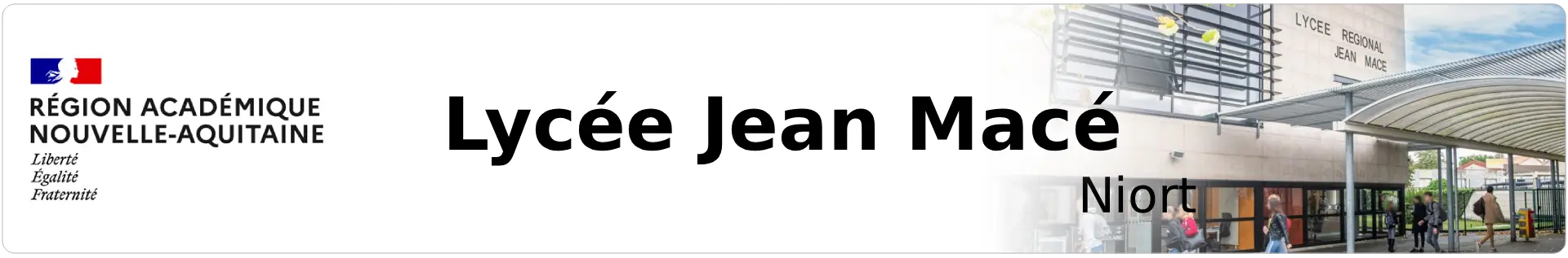 Bannière Nouvelle Aquitaine - Lycée Jean Macé - Niort