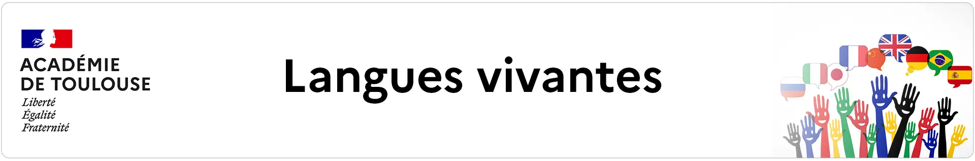 Bannière Langues vivantes - Académie de Toulouse