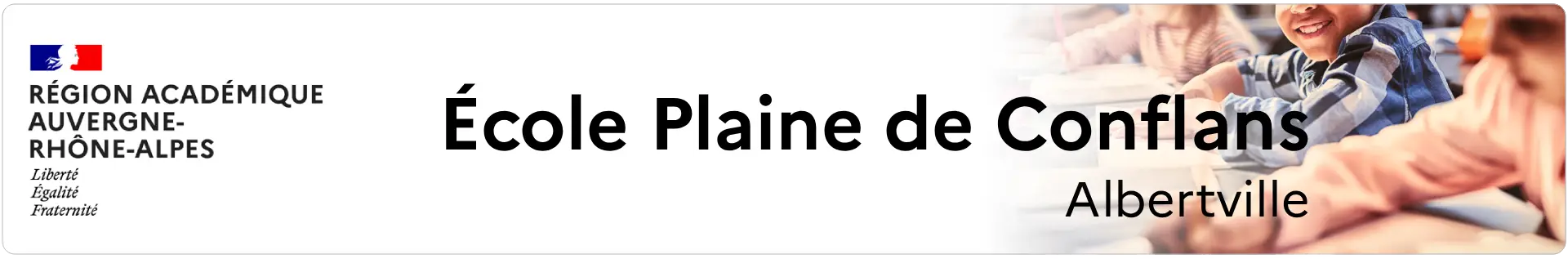 Bannière Auvergne Rhône-Alpes - École Plaine de Conflans - Albertville