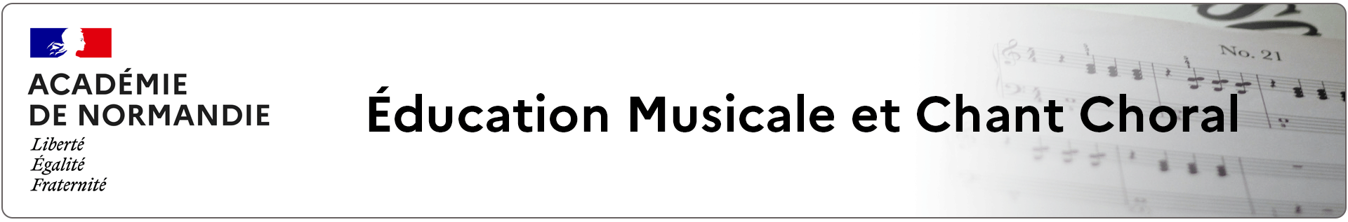 Bannière Education musicale - Académie de Normandie