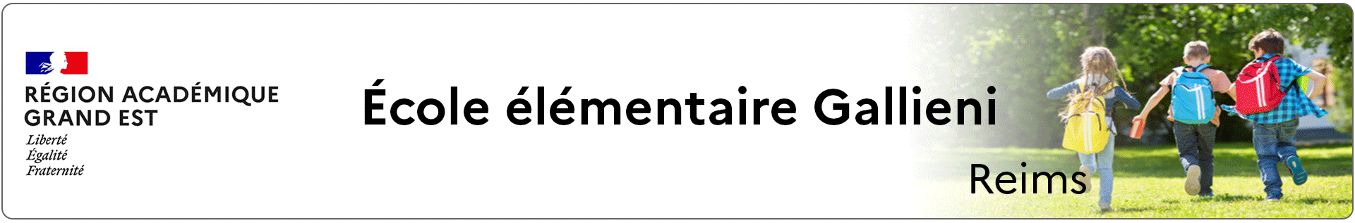 Bannière Grand Est - École élémentaire Gallieni - Reims
