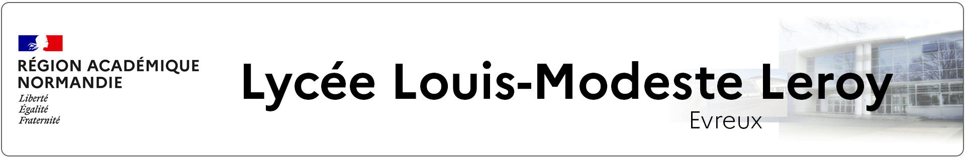 Bannière Normandie - Lycée Louis-Modeste Leroy - Evreux