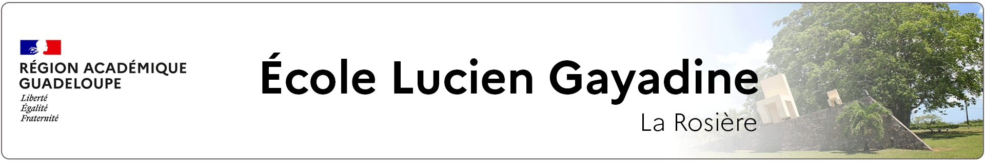 Bannière Guadeloupe - École Lucien Gayadine - La Rosière