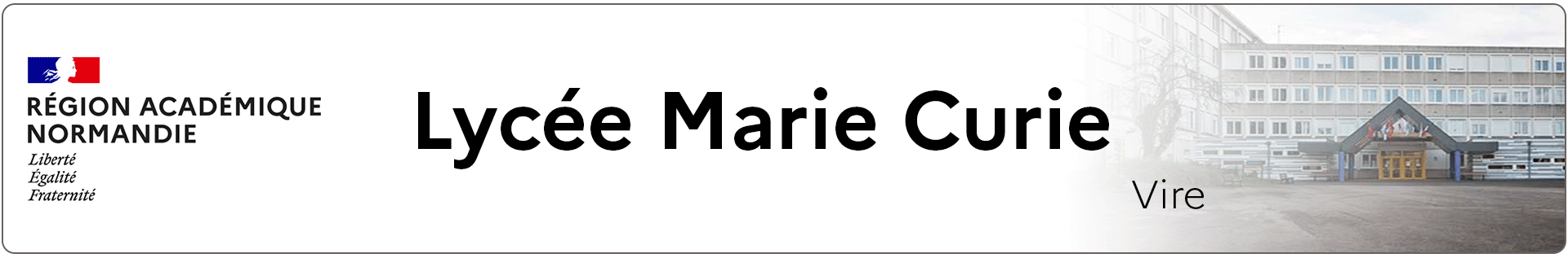 Bannière Normandie - Lycée Marie Curie - Vire