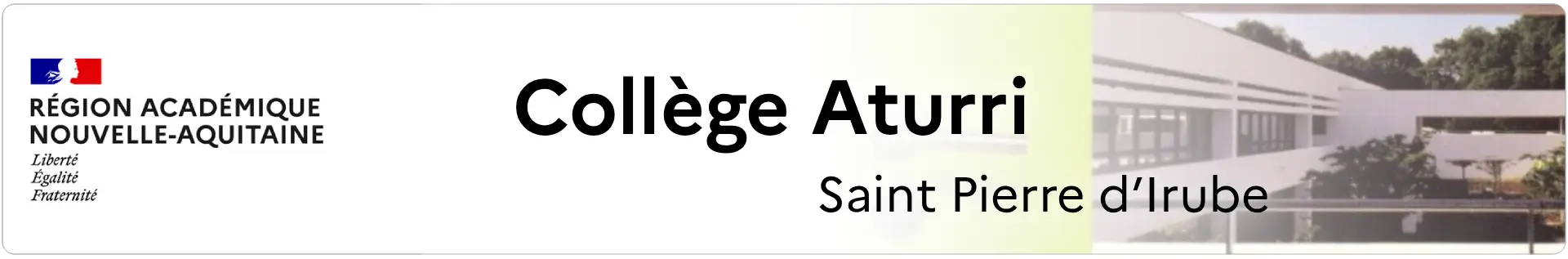 Bannière Nouvelle Aquitaine - Collège Aturri - Saint Pierre d'Irube