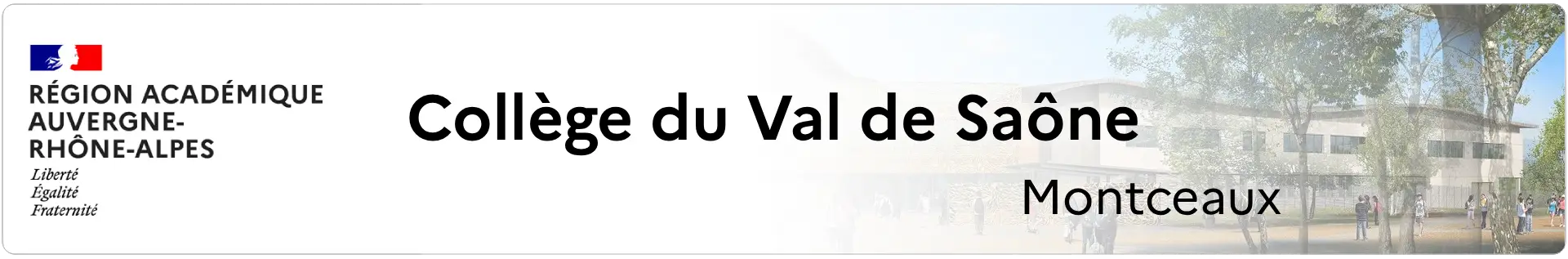 Bannière Auvergne Rhône-Alpes - Collège du Val de Saône - Montceaux